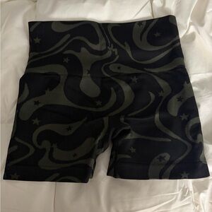 JoyLab Black and Gray Swirl High-Waist Shorts